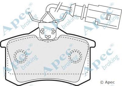 APEC BRAKING pad1157 -  Комплект тормозных колодок, дисковый тормоз